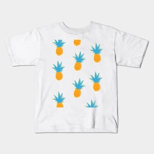 Tropical Pineapple Pattern Kids T-Shirt